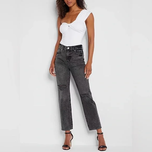 Body Contour Compression Silky One Shoulder Twist Thong Bodysuit - Picture 3 of 7